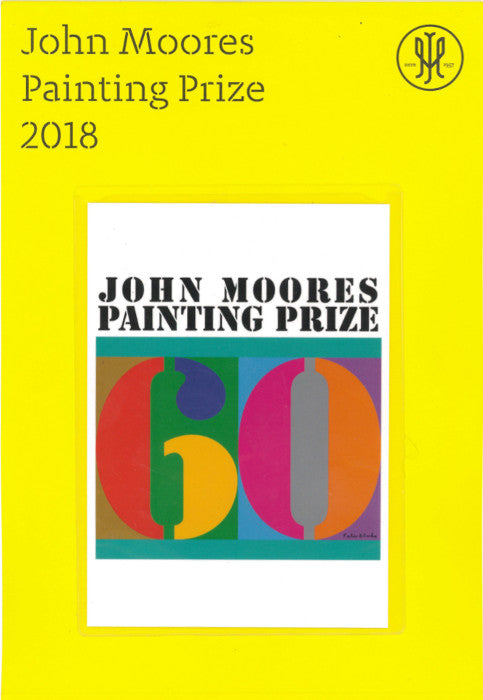 Front cover of the John Moores Painting Prize 60th anniversary catalogue with a painting of the number 60.