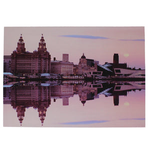 Liverpool skyline strawberry moon canvas