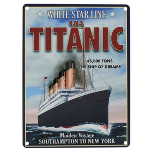 Titanic White Star Line Metal Sign