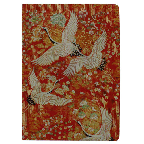 Kimono cranes A5 notebook