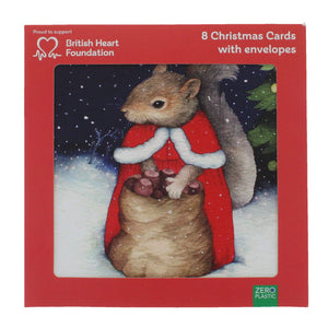 Santa Squirrel Christmas Cards