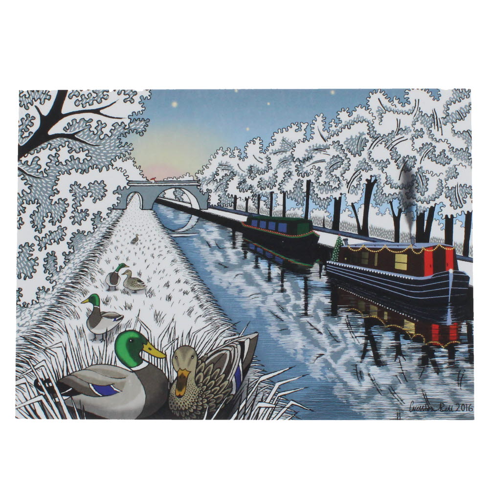 Winter Waterway (Canal Scene) Christmas Cards