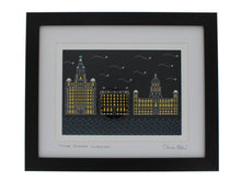 Load image into Gallery viewer, Three Graces Liverpool black framed print