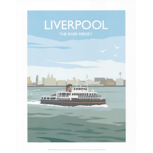 Liverpool the river Mersey print