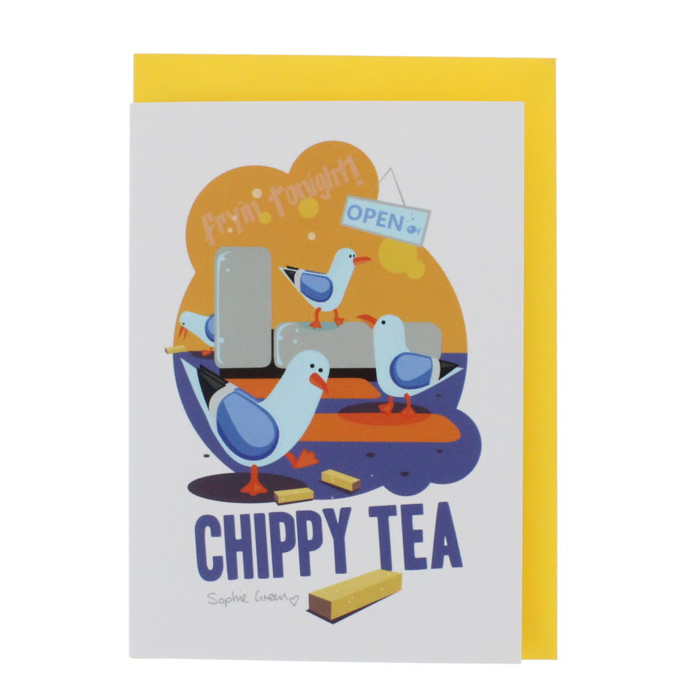 Chippy Tea X Chippy Tea Greeting Card | National Museums Liverpool Shop
