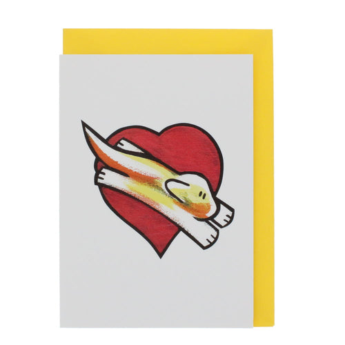 Super lambanana heart greeting card