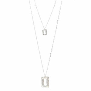 Sobo & Co Long Double Chain with Pewter Rings