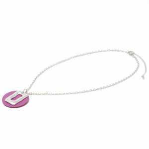 Sobo & Co Short Ring Necklace with Grape Leather