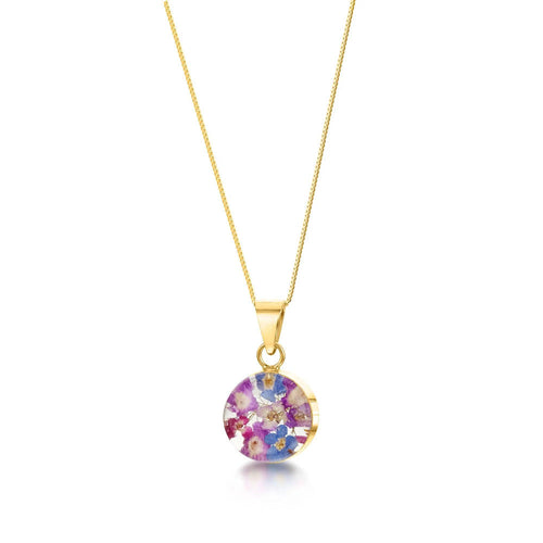 Purple haze round necklace