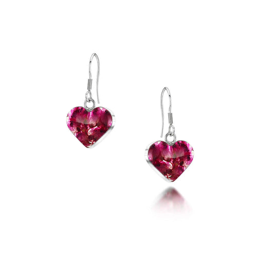 Heather heart drop earrings