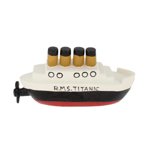 Small model Titanic ship toy.