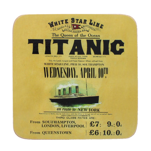 Titanic white star line coaster