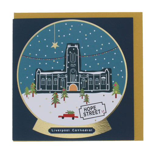 Cathedral snowglobe Christmas card