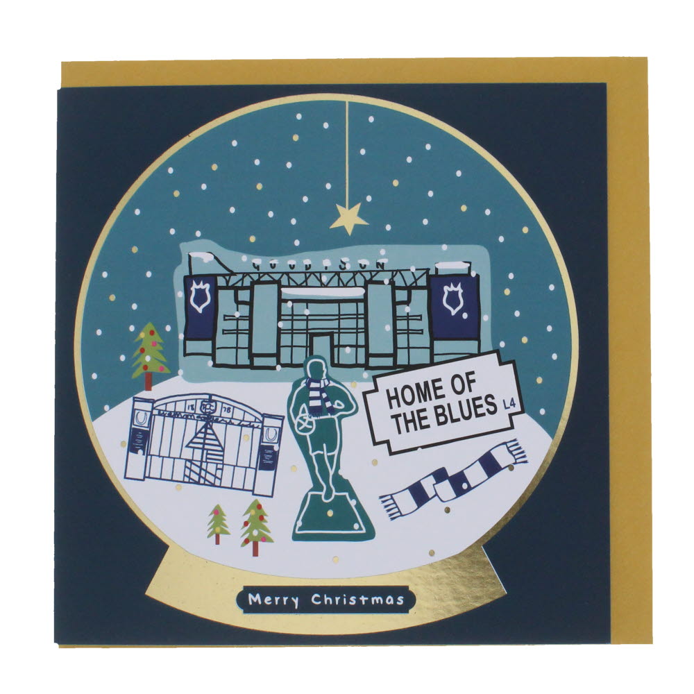 Everton Snowglobe Christmas Card