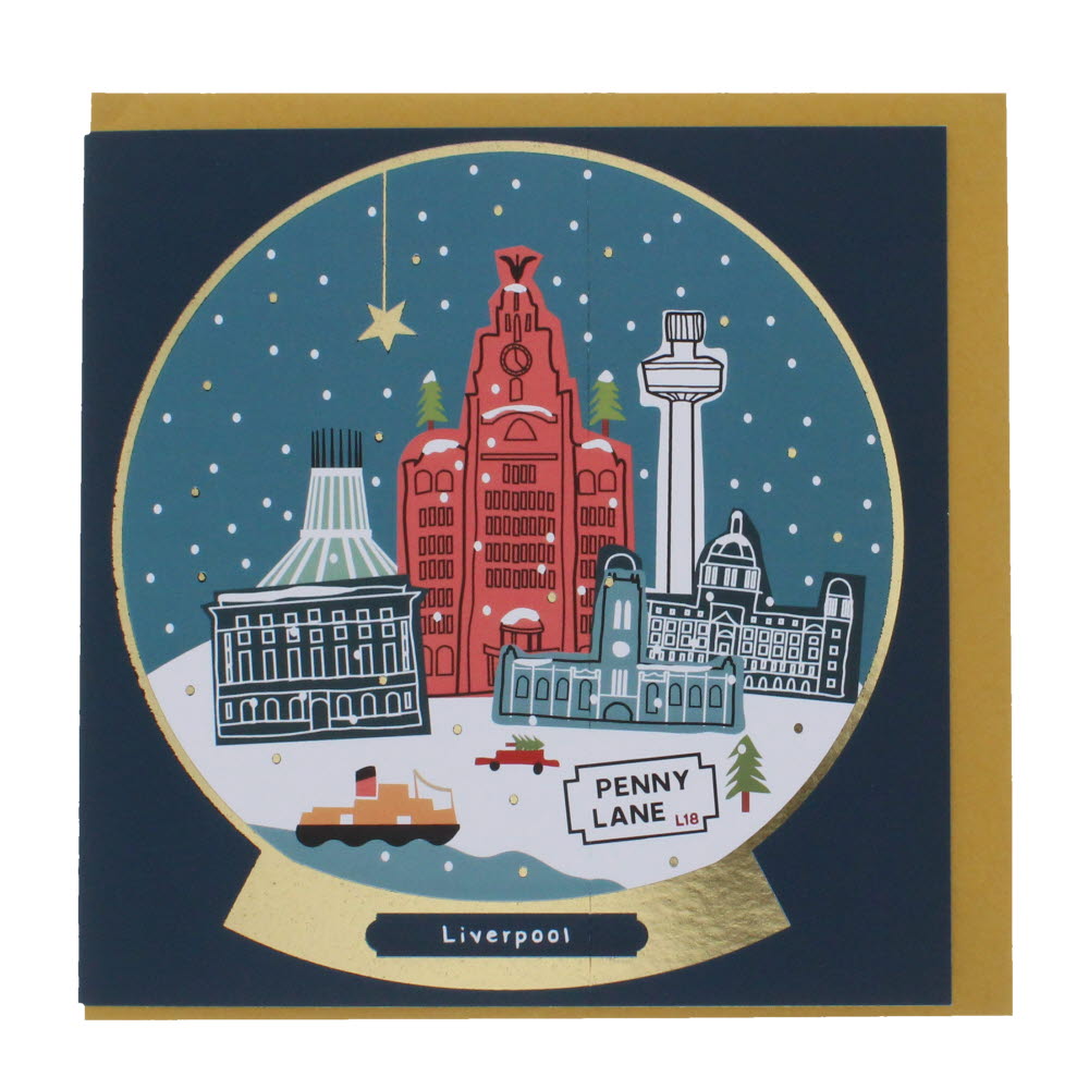 Liverpool Snowglobe Christmas Card