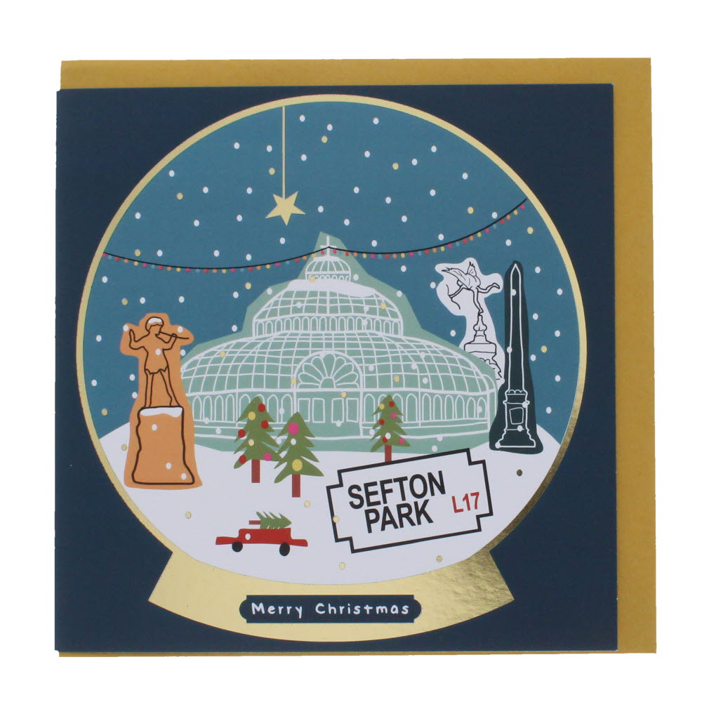 Sefton Park Snowglobe Christmas Card